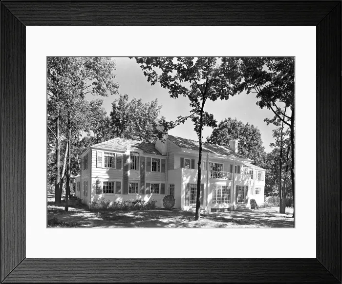 Framed Print : Ralph J. Cordiner, residence on White Oak Rd. Fairfield, Connecticut, 1939. Creator: Gottscho-Schleisner, Inc Framed Print : Ralph J. Cordiner, residence on White Oak Rd. Fairfield, Connecticut, 1939. Creator: Gottscho-Schleisner, Inc