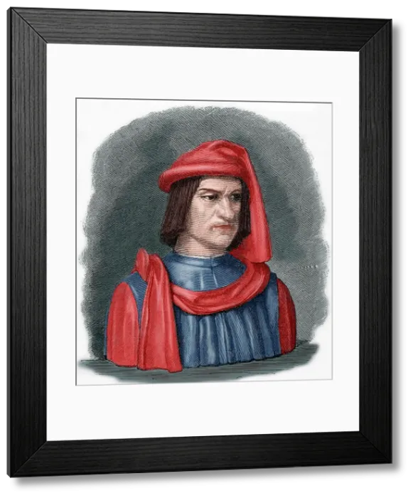 Framed Print : Lorenzo de Medici (1449-1492), 1881. Creator: Unknown Framed Print : Lorenzo de Medici (1449-1492), 1881. Creator: Unknown