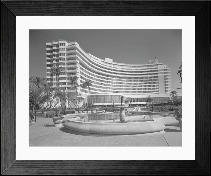 Framed Print : Fontainebleau Hotel, Miami Beach, Florida, 1955. Creators: Gottscho-Schleisner, Inc, Morris Lapidus Framed Print : Fontainebleau Hotel, Miami Beach, Florida, 1955. Creators: Gottscho-Schleisner, Inc, Morris Lapidus