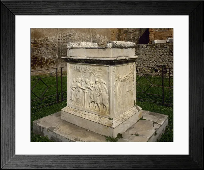 Framed Print : Altar of Vespasian, Temple of Vespasian (69-79 CE), Pompeii, Italy. Creator: Unknown Framed Print : Altar of Vespasian, Temple of Vespasian (69-79 CE), Pompeii, Italy. Creator: Unknown