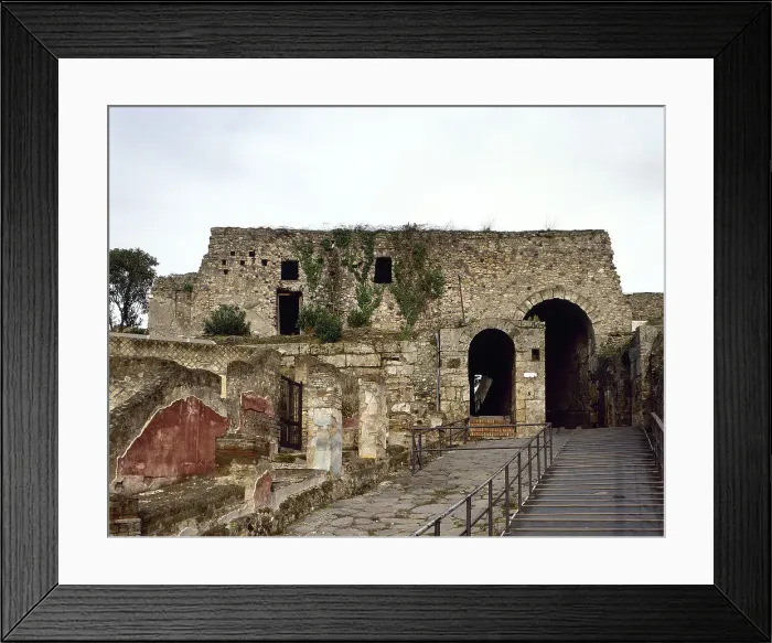 Framed Print : Marina Gate, western limit of the city on the Via Marina, Pompeii, Italy, 2002. Creator: LTL Framed Print : Marina Gate, western limit of the city on the Via Marina, Pompeii, Italy, 2002. Creator: LTL