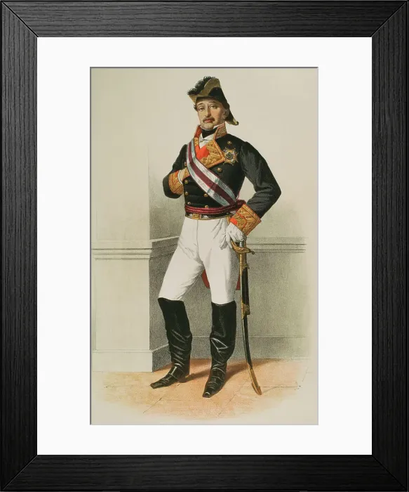 Framed Print : Grand Cross of the Royal and Military Order of Saint Hermenegild, 1865. Creator: Unknown Framed Print : Grand Cross of the Royal and Military Order of Saint Hermenegild, 1865. Creator: Unknown