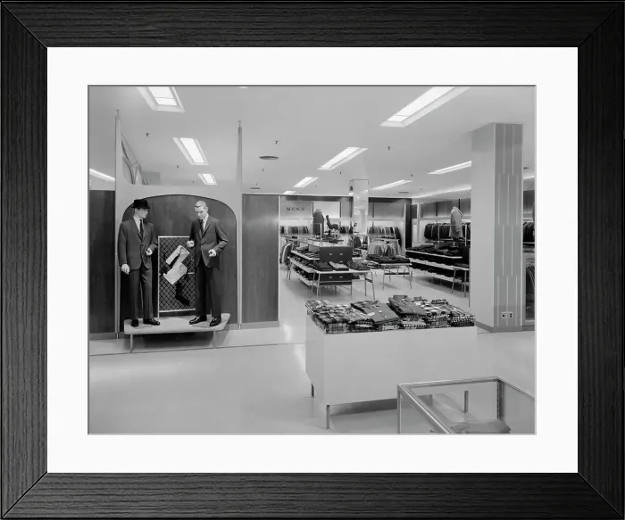 Framed Print : Bloomingdale's, business in Hackensack, New Jersey, 1959. Creator: Gottscho-Schleisner, Inc Framed Print : Bloomingdale's, business in Hackensack, New Jersey, 1959. Creator: Gottscho-Schleisner, Inc
