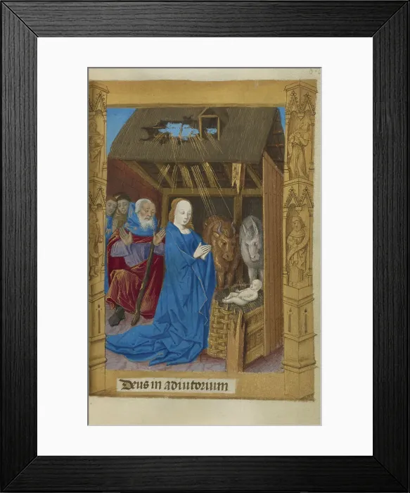 Framed Print : The Nativity; Book of Hours, 1478. Creator: Master of Guillaume Lambert