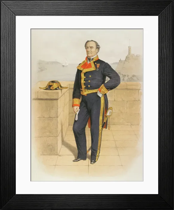 Framed Print : Knight with the naval decoration of the Cruz de Distincion de la Diadema Real de Marina... 1865. Creator: Unknown Framed Print : Knight with the naval decoration of the Cruz de Distincion de la Diadema Real de Marina... 1865. Creator: Unknown