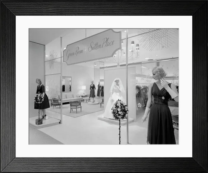 Framed Print : Bloomingdale's, business in Hackensack, New Jersey, 1959. Creator: Gottscho-Schleisner, Inc Framed Print : Bloomingdale's, business in Hackensack, New Jersey, 1959. Creator: Gottscho-Schleisner, Inc