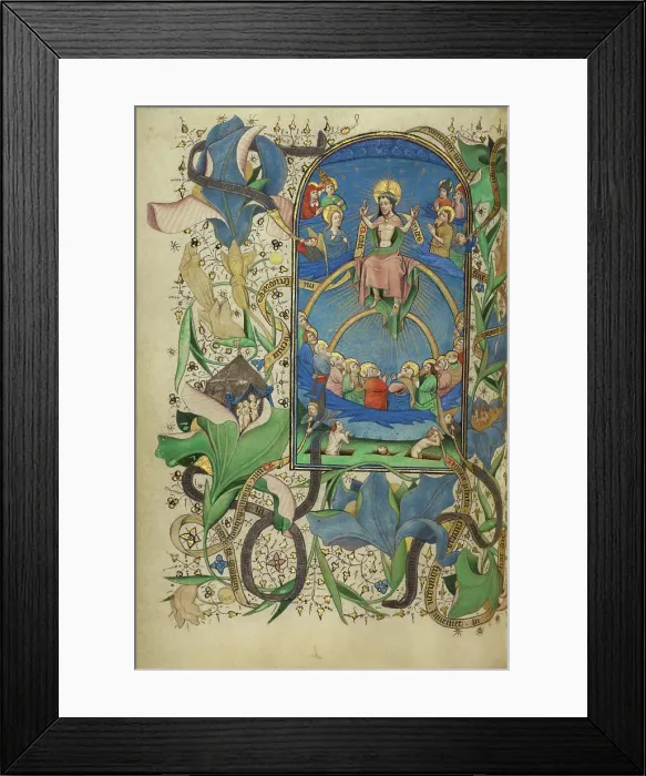 Framed Print : The Last Judgment; Book of Hours, about 1450-1455. Creator: Master of Guillebert de Mets Framed Print : The Last Judgment; Book of Hours, about 1450-1455. Creator: Master of Guillebert de Mets