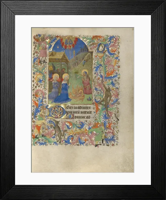 Framed Print : The Nativity; Book of Hours, about 1420. Creator: Spitz Master Framed Print : The Nativity; Book of Hours, about 1420. Creator: Spitz Master