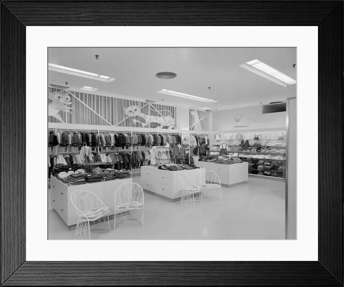 Framed Print : Bloomingdale's, business in Hackensack, New Jersey, 1959. Creator: Gottscho-Schleisner, Inc Framed Print : Bloomingdale's, business in Hackensack, New Jersey, 1959. Creator: Gottscho-Schleisner, Inc