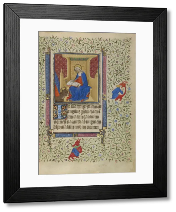 Framed Print : Saint Luke; Book of Hours, about 1410. Creator: Unknown Framed Print : Saint Luke; Book of Hours, about 1410. Creator: Unknown