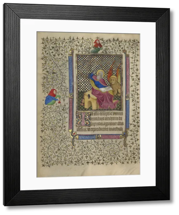 Framed Print : Saint Mark; Book of Hours, about 1410. Creator: Unknown Framed Print : Saint Mark; Book of Hours, about 1410. Creator: Unknown