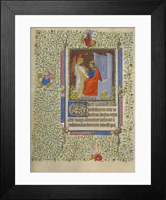 Framed Print : Saint Matthew; Book of Hours, about 1410. Creator: Unknown Framed Print : Saint Matthew; Book of Hours, about 1410. Creator: Unknown