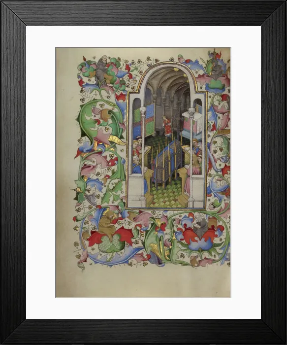 Framed Print : Office of the Dead; Book of Hours, about 1450-1455. Creator: Master of Guillebert de Mets