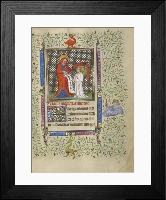 Framed Print : Saint Matthew; Book of Hours, about 1410. Creator: Unknown Framed Print : Saint Matthew; Book of Hours, about 1410. Creator: Unknown