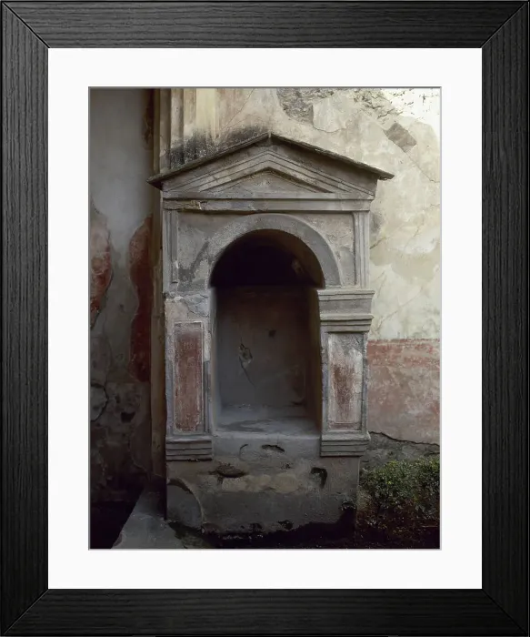 Framed Print : Lararium, House of the Tragic Poet, Pompeii, Italy, 2nd century BC. Creator: Unknown Framed Print : Lararium, House of the Tragic Poet, Pompeii, Italy, 2nd century BC. Creator: Unknown