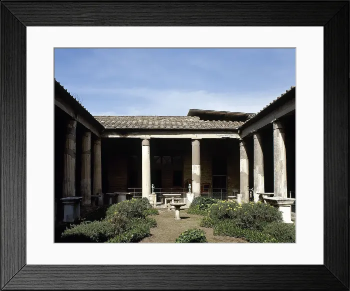 Framed Print : Reconstruction of the peristyle, House of the Vettii, Pompeii, Italy, 2002. Creator: LTL