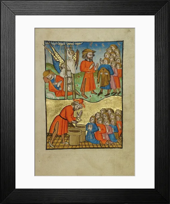 Framed Print : Jacob and Joseph, about 1480-1490. Creator: Unknown Framed Print : Jacob and Joseph, about 1480-1490. Creator: Unknown