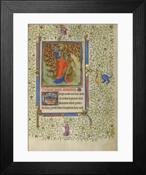 Framed Print : Saint Mark; Book of Hours, about 1410. Creator: Unknown Framed Print : Saint Mark; Book of Hours, about 1410. Creator: Unknown