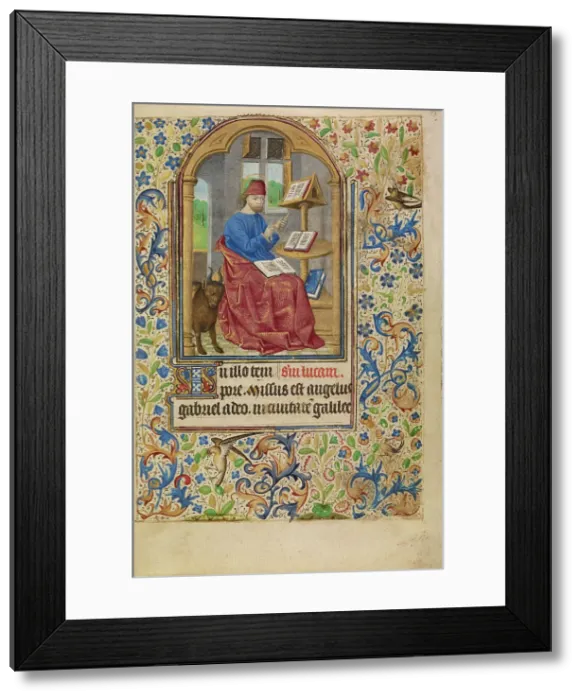 Framed Print : Saint Luke; Book of Hours, about 1466-1470. Creator: Master of Jacques of Luxembourg Framed Print : Saint Luke; Book of Hours, about 1466-1470. Creator: Master of Jacques of Luxembourg