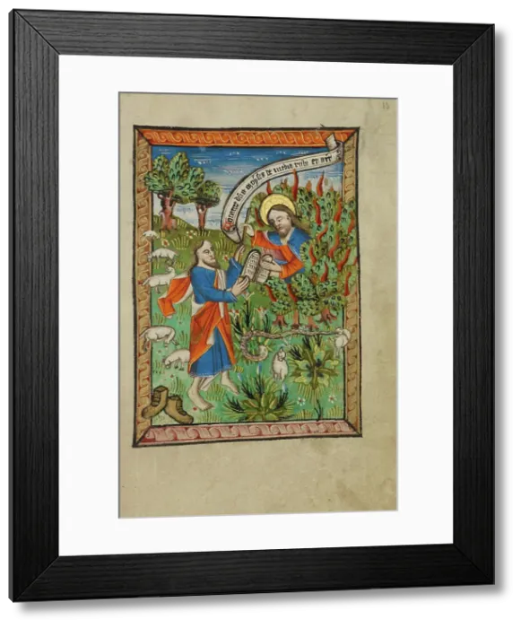 Framed Print : The Burning Bush, about 1480-1490. Creator: Unknown Framed Print : The Burning Bush, about 1480-1490. Creator: Unknown