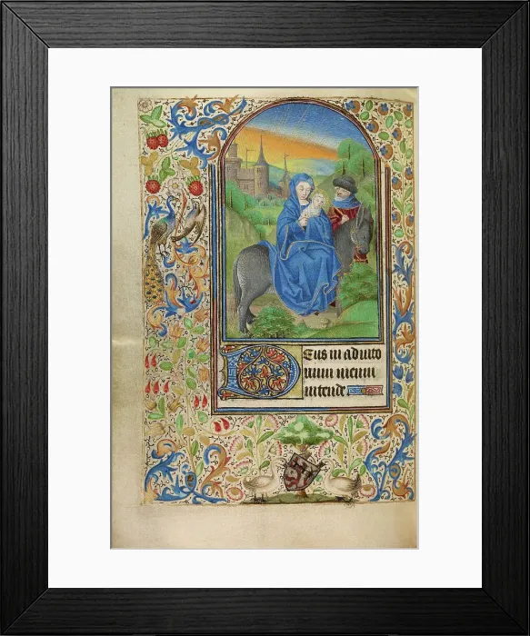 Framed Print : The Flight into Egypt; Book of Hours, about 1466-1470. Creator: Master of Jacques of Luxembourg Framed Print : The Flight into Egypt; Book of Hours, about 1466-1470. Creator: Master of Jacques of Luxembourg