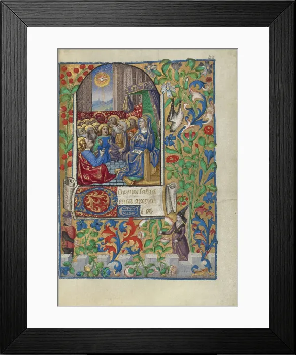 Framed Print : Pentecost; Book of Hours, about 1480-1490. Creator: Georges Trubert Framed Print : Pentecost; Book of Hours, about 1480-1490. Creator: Georges Trubert