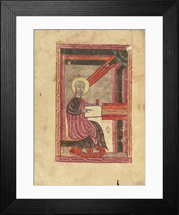 Framed Print : Saint Matthew; Gospel Book, 1583. Creator: Ghoukas Framed Print : Saint Matthew; Gospel Book, 1583. Creator: Ghoukas
