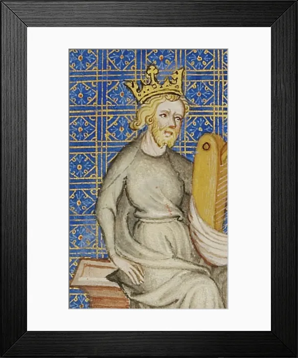 Framed Print : Bible Historiale, 2 vols. about 1360-1370. Creator: Master of Jean de Mandeville Framed Print : Bible Historiale, 2 vols. about 1360-1370. Creator: Master of Jean de Mandeville