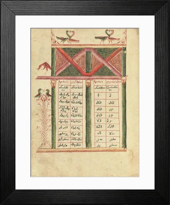 Framed Print : Canon Table Page; Gospel Book, 1583. Creator: Ghoukas Framed Print : Canon Table Page; Gospel Book, 1583. Creator: Ghoukas