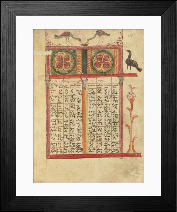 Framed Print : Canon Table Page; Gospel Book, 1583. Creator: Ghoukas Framed Print : Canon Table Page; Gospel Book, 1583. Creator: Ghoukas