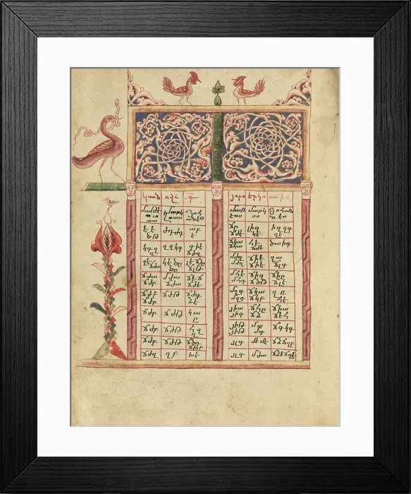 Framed Print : Canon Table Page; Gospel Book, 1583. Creator: Ghoukas Framed Print : Canon Table Page; Gospel Book, 1583. Creator: Ghoukas