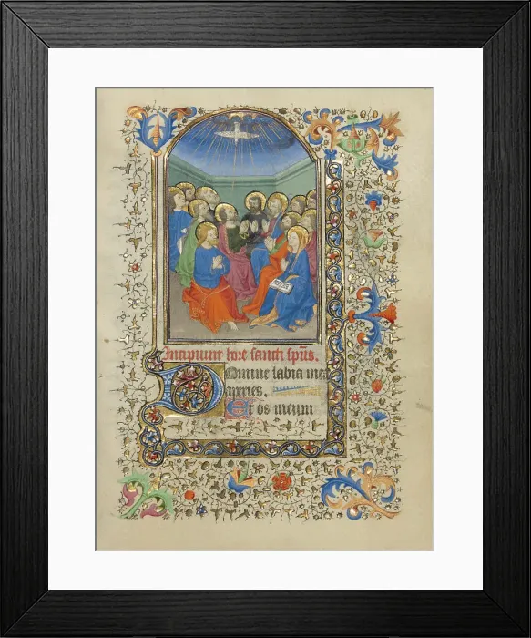 Framed Print : Pentecost; Book of Hours, about 1420-1430. Creator: Master of the Harvard Hannibal Framed Print : Pentecost; Book of Hours, about 1420-1430. Creator: Master of the Harvard Hannibal