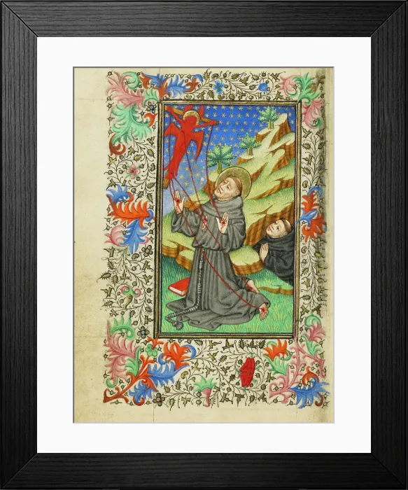 Framed Print : Saint Francis; Book of Hours about 1430-1440. Creator: Fastolf Master Framed Print : Saint Francis; Book of Hours about 1430-1440. Creator: Fastolf Master