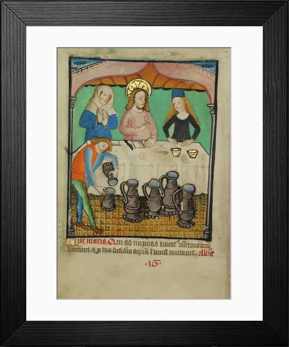Framed Print : The Marriage at Cana, about 1480-1490. Creator: Unknown Framed Print : The Marriage at Cana, about 1480-1490. Creator: Unknown
