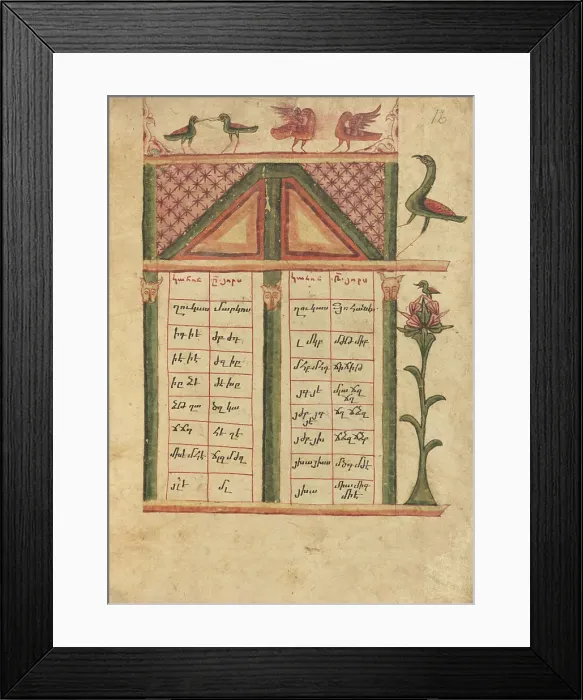 Framed Print : Canon Table Page; Gospel Book, 1583. Creator: Ghoukas Framed Print : Canon Table Page; Gospel Book, 1583. Creator: Ghoukas