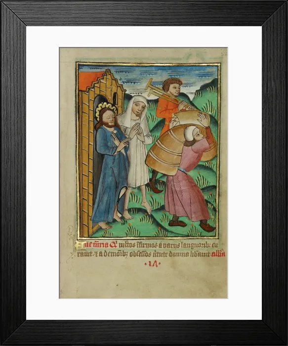 Framed Print : Christ as a Healer, about 1480-1490. Creator: Unknown Framed Print : Christ as a Healer, about 1480-1490. Creator: Unknown