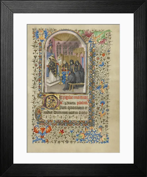 Framed Print : Mass for the Dead; Book of Hours, about 1420-1430. Creator: Master of the Harvard Hannibal Framed Print : Mass for the Dead; Book of Hours, about 1420-1430. Creator: Master of the Harvard Hannibal