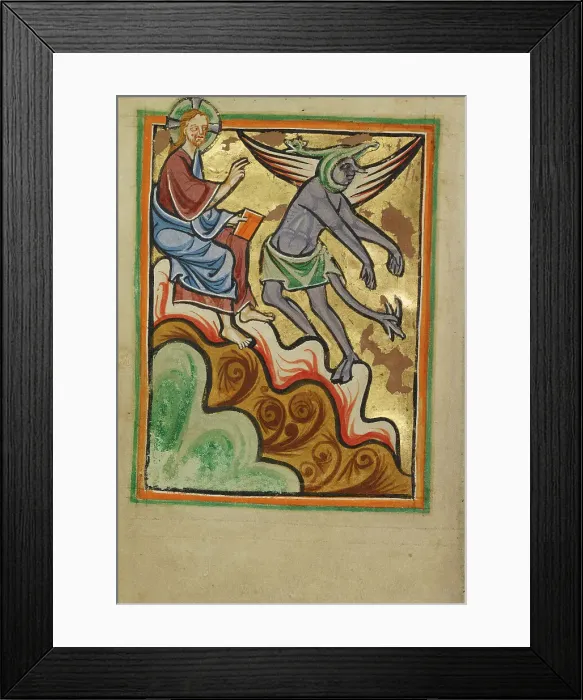 Framed Print : The Third Temptation, about 1190-1200. Creator: Unknown Framed Print : The Third Temptation, about 1190-1200. Creator: Unknown