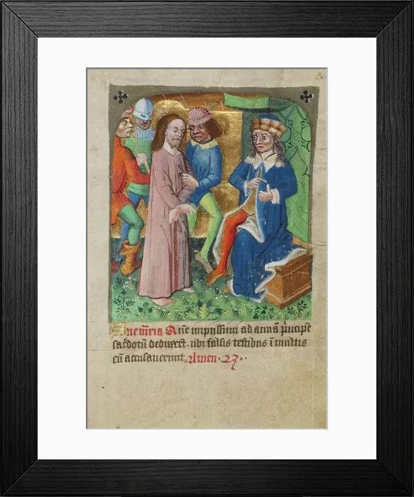Framed Print : Christ before Annas, about 1480-1490. Creator: Unknown Framed Print : Christ before Annas, about 1480-1490. Creator: Unknown