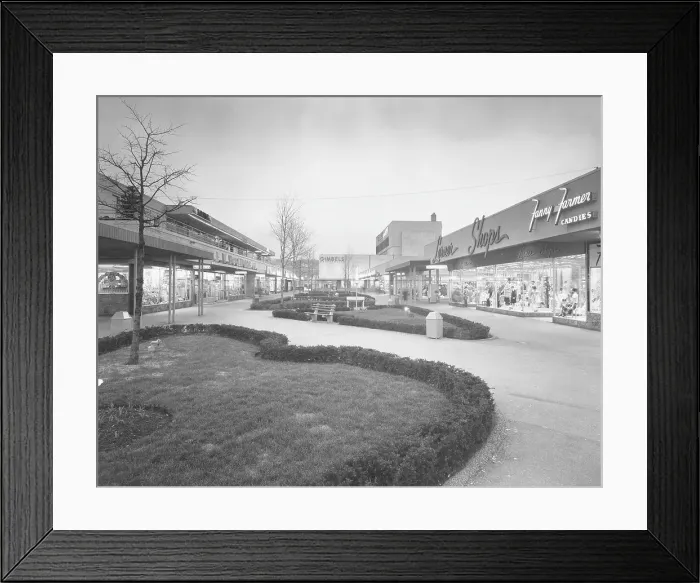 Framed Print : Cross Country Shopping Center, Stamford, Connecticut, 1959. Creators: Gottscho-Schleisner, Inc, Lathrop Douglass Framed Print : Cross Country Shopping Center, Stamford, Connecticut, 1959. Creators: Gottscho-Schleisner, Inc, Lathrop Douglass