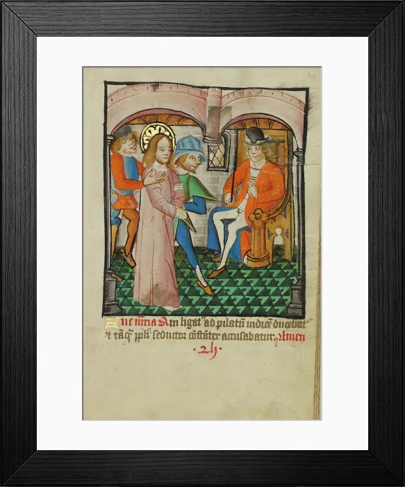 Framed Print : Christ Before Pilate, about 1480-1490. Creator: Unknown Framed Print : Christ Before Pilate, about 1480-1490. Creator: Unknown