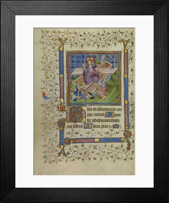 Framed Print : The Resurrection; Book of Hours, about 1400-1410. Creator: Unknown Framed Print : The Resurrection; Book of Hours, about 1400-1410. Creator: Unknown