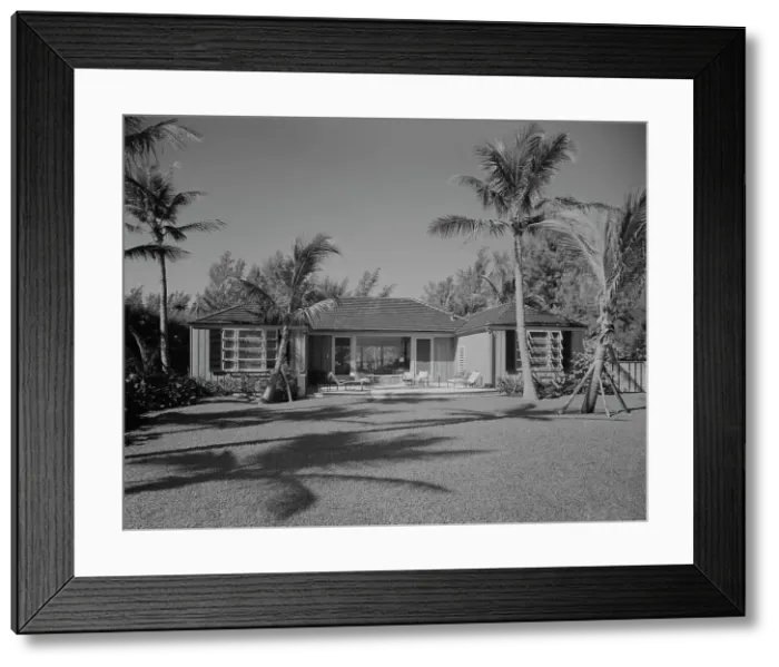 Framed Print : Salisbury, residence in Hobe Sound, 1959. Creator: Gottscho-Schleisner, Inc Framed Print : Salisbury, residence in Hobe Sound, 1959. Creator: Gottscho-Schleisner, Inc