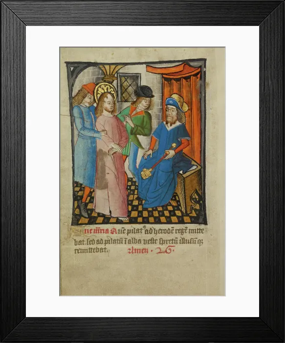 Framed Print : Christ Before Herod, about 1480-1490. Creator: Unknown Framed Print : Christ Before Herod, about 1480-1490. Creator: Unknown