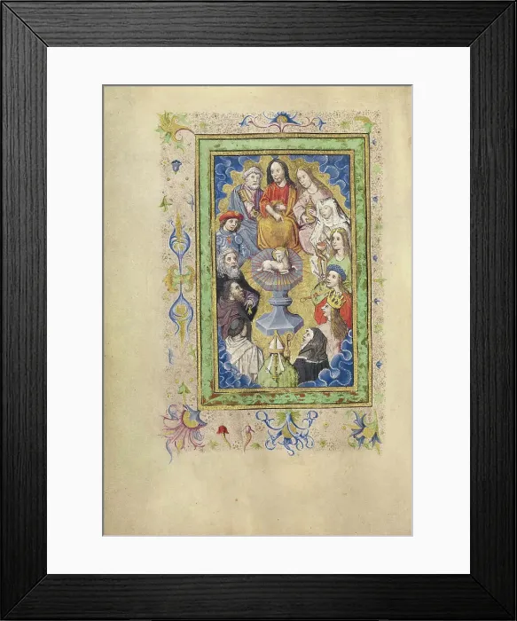 Framed Print : The Lamb of God with Saints; Book of Hours, after 1460. Creator: Unknown Framed Print : The Lamb of God with Saints; Book of Hours, after 1460. Creator: Unknown