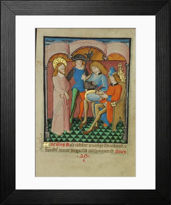 Framed Print : Pilate Washing His Hands, about 1480-1490. Creator: Unknown Framed Print : Pilate Washing His Hands, about 1480-1490. Creator: Unknown