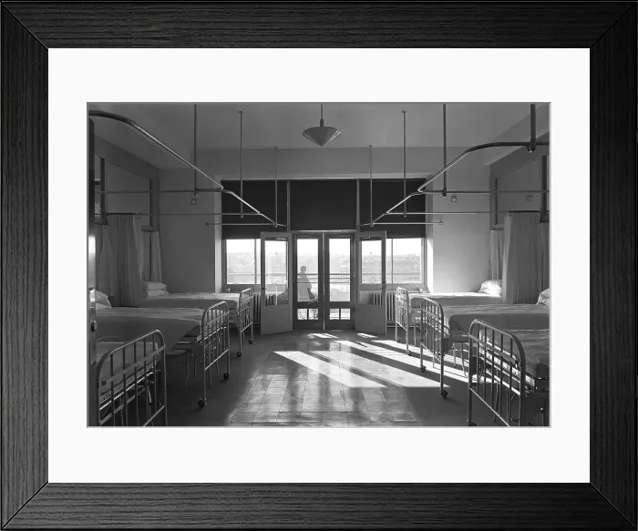 Framed Print : Triboro Hospital for Tuberculosis, Parsons Blvd. Jamaica, New York, 1940. Creator: Gottscho-Schleisner, Inc Framed Print : Triboro Hospital for Tuberculosis, Parsons Blvd. Jamaica, New York, 1940. Creator: Gottscho-Schleisner, Inc