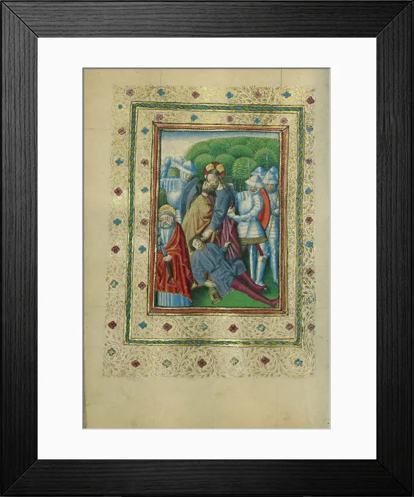 Framed Print : The Betrayal of Christ; Book of Hours, about 1460. Creator: Unknown Framed Print : The Betrayal of Christ; Book of Hours, about 1460. Creator: Unknown