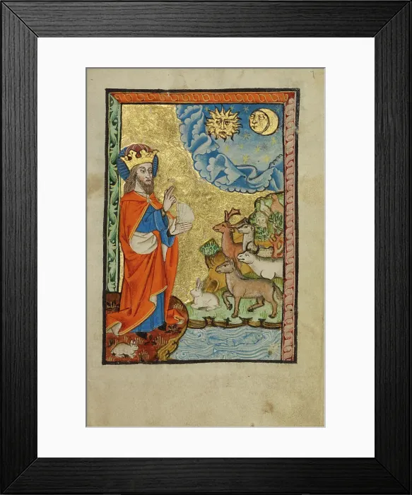Framed Print : The Creation, about 1480-1490. Creator: Unknown Framed Print : The Creation, about 1480-1490. Creator: Unknown