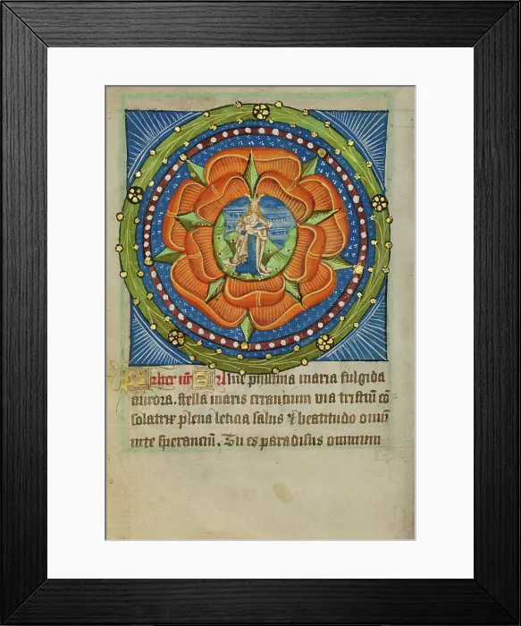 Framed Print : The Virgin and Child in a Red Rose, about 1480-1490. Creator: Unknown Framed Print : The Virgin and Child in a Red Rose, about 1480-1490. Creator: Unknown